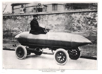 Elektrische raceauto Jenatzy La Jamais Contente, ca. 1900 door French Photographer